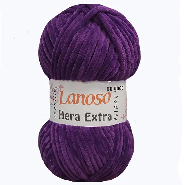 Lanoso Hera Extra 944 Mor Kadife Örgü İpi 100 g