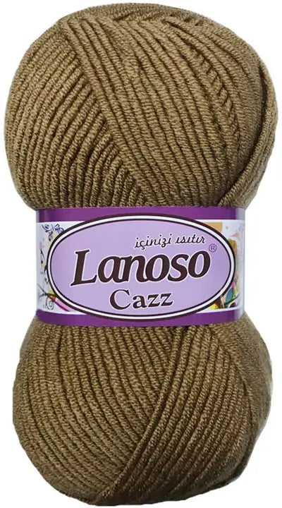 Lanoso Cazz 907 Sütlü Kahve Akrilik Örgü İpi 100 g