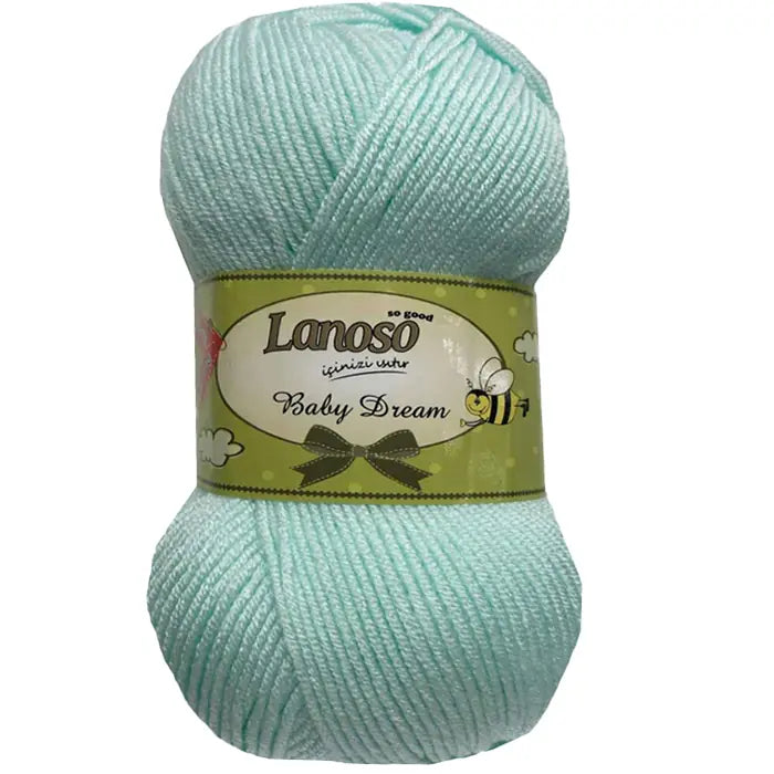 Lanoso Baby Dream Antipilling 919 Nil Yeşili Bebek Örgü İpi 100 g