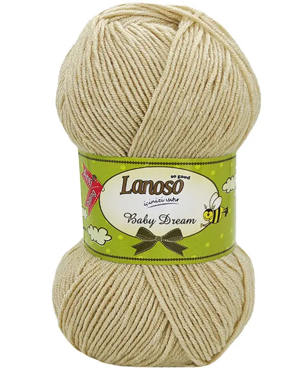 Lanoso Baby Dream Antipilling 999 Bebek Örgü İpi 100 g