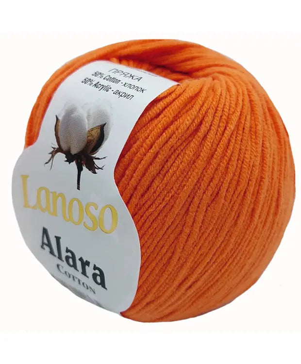 Lanoso Alara 934 Portakal 50 g 140 m örgü ipliği