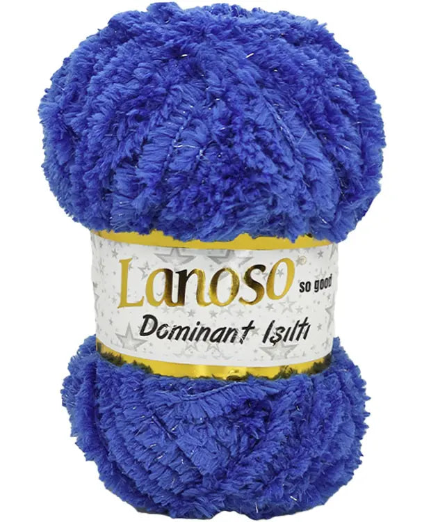 Lanoso Dominant Işıltı 993 Kot Mavi Simli Peluş Örgü İpi 100 g