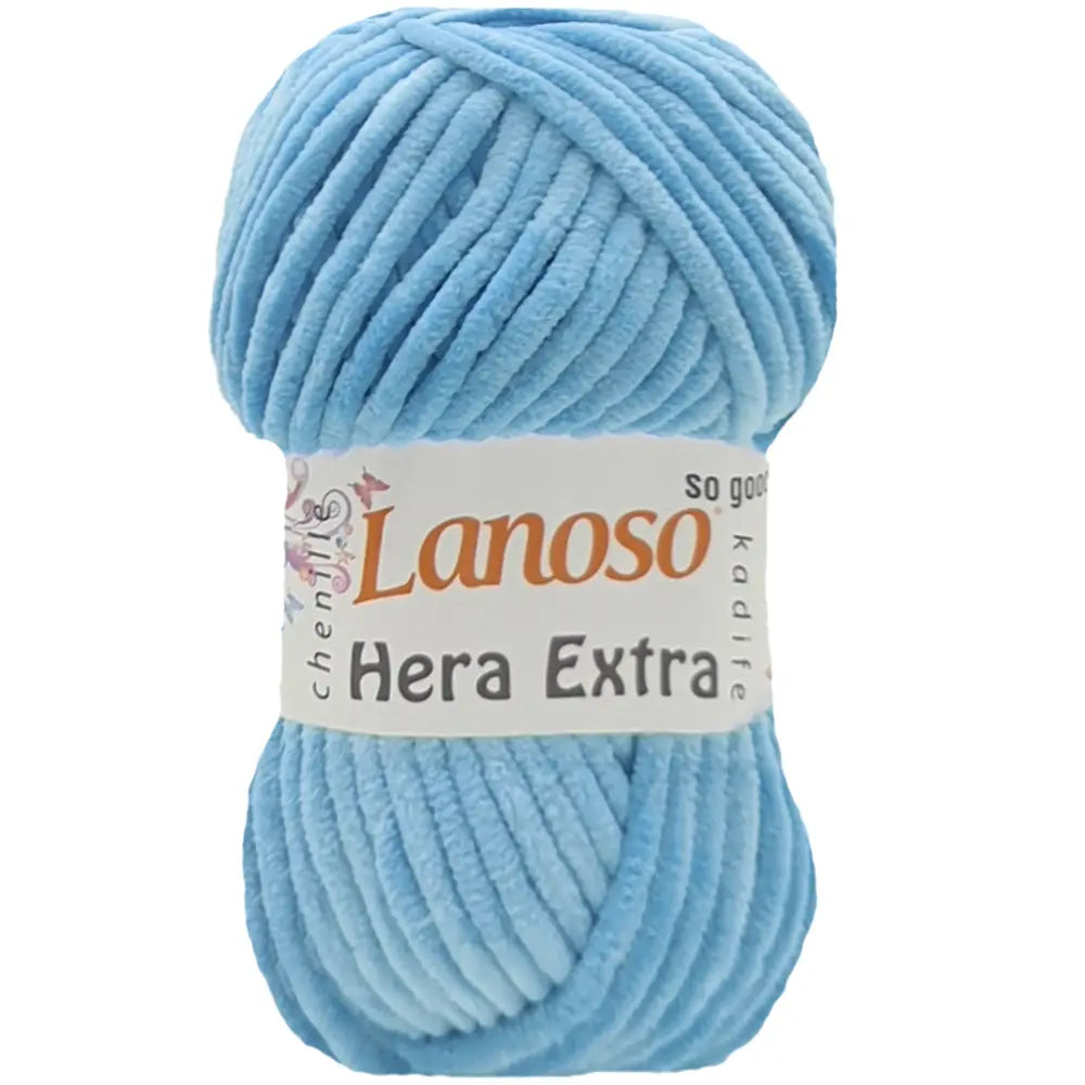 Lanoso Hera Extra 940 Bebe Mavi Kadife Örgü İpi 100 g