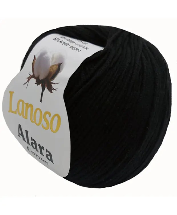 Lanoso Alara 960 Siyah 50 g 140 m örgü ipliği