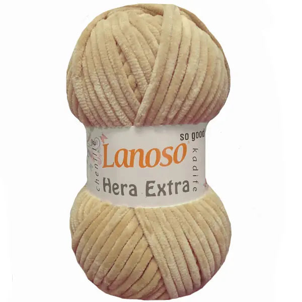 Lanoso Hera Extra 999 Taş Rengi Kadife Örgü İpi 100 g