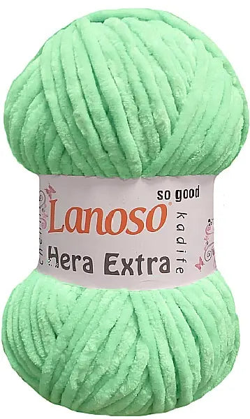 Lanoso Hera Extra 919 Su Yeşili Kadife Örgü İpi 100 g