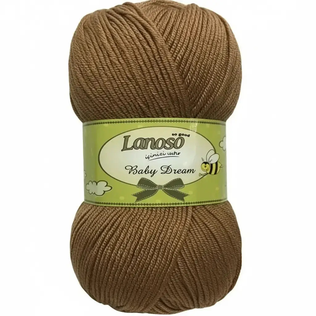 Lanoso Baby Dream Antipilling 907 Sütlü Kahve Bebek Örgü İpi 100 g