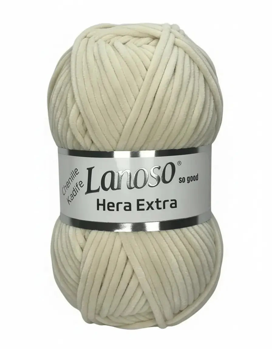 Lanoso Hera Extra 905 Bej Kadife Örgü İpi 100 g